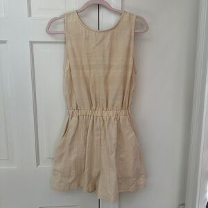 By Together Womens Cream Romper; Sz Sm